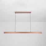 Linear Metal LED Fixture 47 in Black Kitchen Island Overhead Bar Lamp Slim Profile Adjustable Drop Modern Minimalist Style for Dining Room W