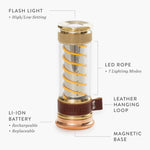 Rechargeable LED Camping Lantern & Flashlight Combo with 7 Light Modes, USB-C Portable Emergency Light for Hiking, Outdoor Adventures & Home