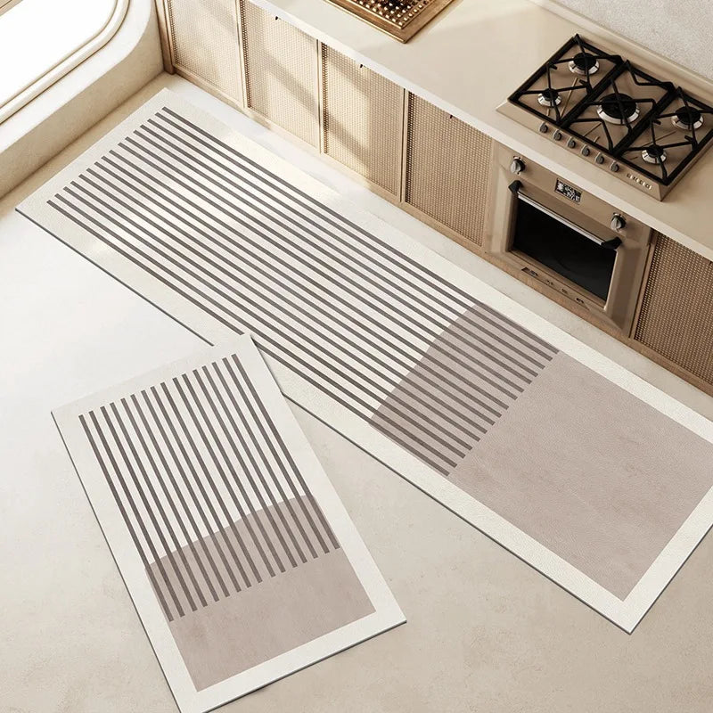 Elegant Home | Non-Slip Bath Mat with Absorbent Velvet Surface | Modern Bathroom Rug for Safety and Comfort