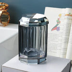 Crystal Glass Bathroom Accessories Set, Glass Soap Dispenser with Toothbrush Holder, Vanity Tray for Bathroom Countertop