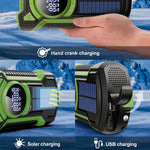 Dotisk Emergency Weather Radio | Multi-Power Hand Crank Radio with NOAA Alerts | Reliable Communication for Safety