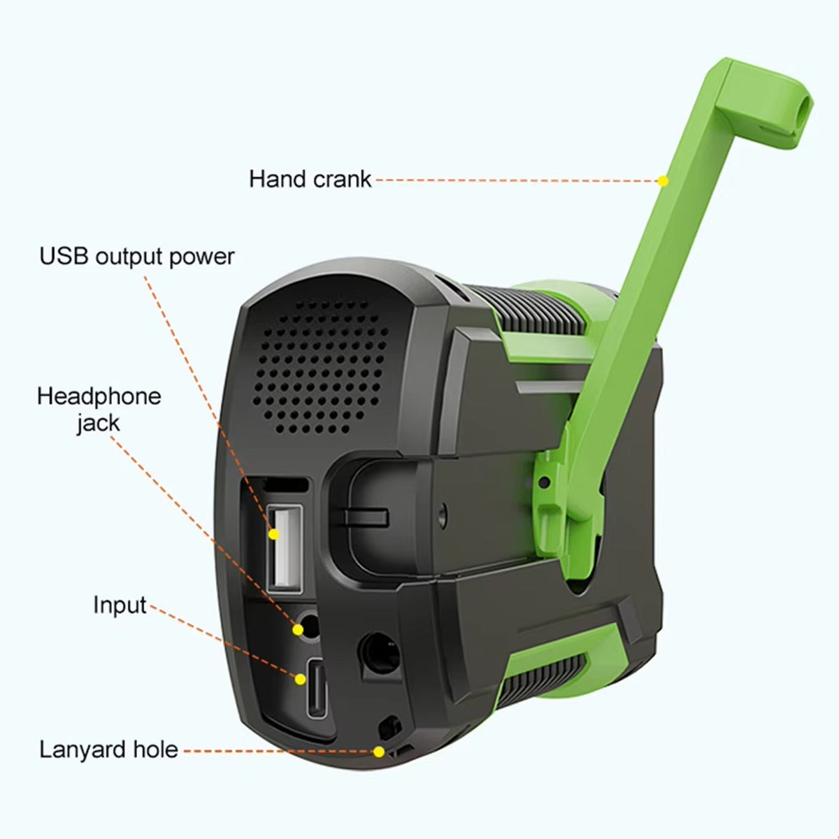 Dotisk Emergency Weather Radio | Multi-Power Hand Crank Radio with NOAA Alerts | Reliable Communication for Safety