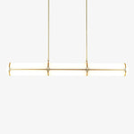 Linear Adjustable LED Overhead Fixture 59-Inch Metal Acrylic Three Color Temperatures for Dining Room Kitchen Living Space Modern Interior L