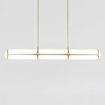 Linear Adjustable LED Overhead Fixture 59-Inch Metal Acrylic Three Color Temperatures for Dining Room Kitchen Living Space Modern Interior L