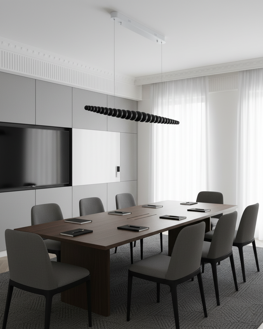 Hanging LED Fixture 46 in Metal Wood Acrylic Globe Pendant 3000K Contemporary Ceiling Light for Kitchen Island Dining Table