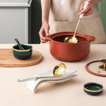 Fiora Ceramic Spoon Rest - Heat-Resistant, Stylish Kitchen Accessory