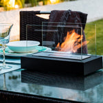 Compact Outdoor Tabletop Fire Pit with Real Flame Effect