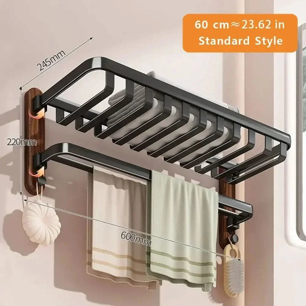 WOODFOLD – Foldable Walnut Towel Rack