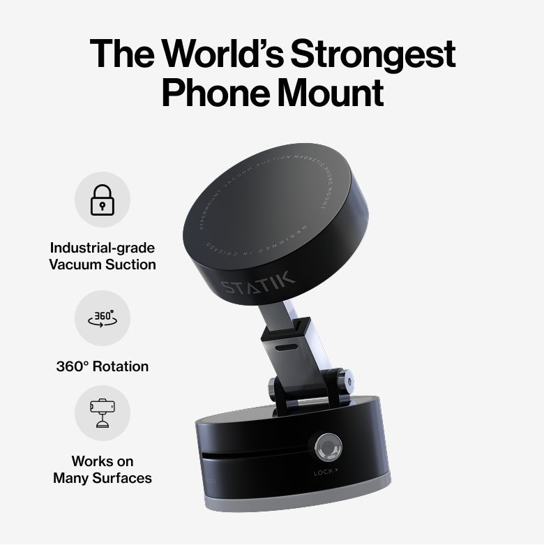 HyperMount Magnetic Phone Holder, for iPhone and Android
