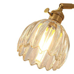 Adjustable Glass Sconce 8-Inch Tulip Shade for Bedroom Hallway Living Room Corner Accent Lighting E27 Socket Rotatable Design