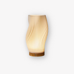 Sculptural Wave LED Desk Lamp with 3-Level Touch Dimmer for Bedroom, Office & Living Room