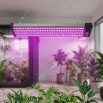 Overhead LED Plant Light Panel Dimmable Pull-Chain Full-Spectrum Hanging Fixture for Indoor Herb Gardens Vegetables Seedlings Adjustable Hei