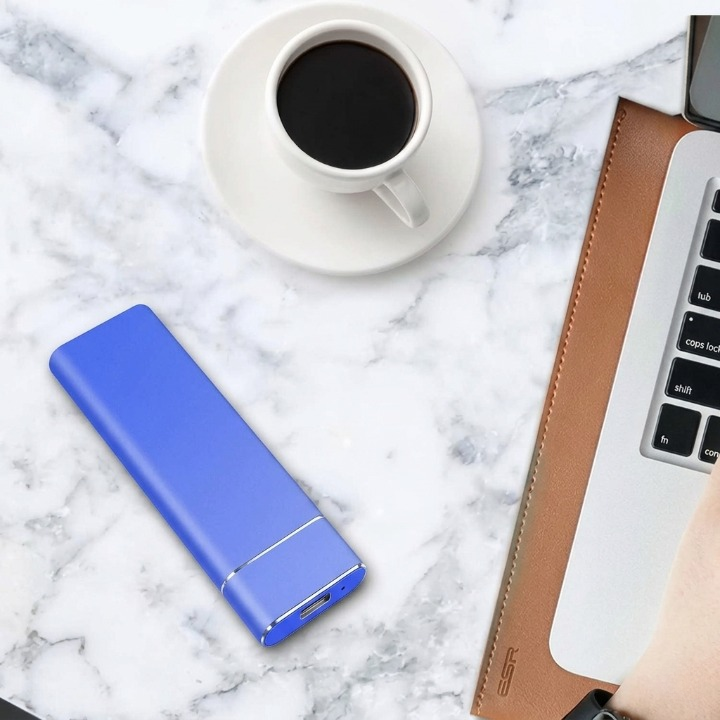 Portable Solid State Drive 8 TB USB-C High-Speed External Storage for Laptop Desktop Gaming Console Television Backup Aluminum Housing