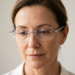 Progressive Reading Glasses with Blue Light Filter — Multifocal Lenses +1.00 to +4.00 Strength for Near and Distance Vision, Rimless Metal F