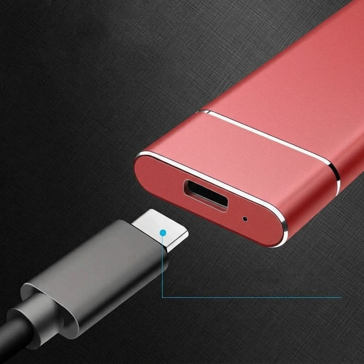 Portable Solid State Drive 8 TB USB-C High-Speed External Storage for Laptop Desktop Gaming Console Television Backup Aluminum Housing