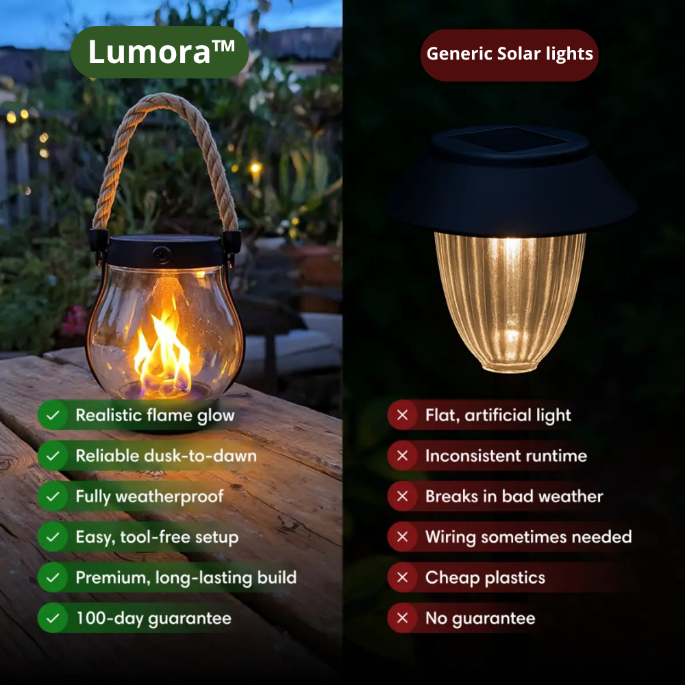 Outdoor LED Flame Lantern Solar Powered Hanging Light Water-Resistant Garden Patio Decor 11 Inch with Dusk to Dawn Sensor for Balcony Yard Deck