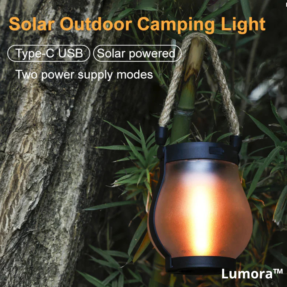 Outdoor LED Flame Lantern Solar Powered Hanging Light Water-Resistant Garden Patio Decor 11 Inch with Dusk to Dawn Sensor for Balcony Yard Deck