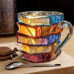 Book Lover Glass Coffee Mug with Literary Design