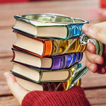 Book Lover Glass Coffee Mug with Literary Design
