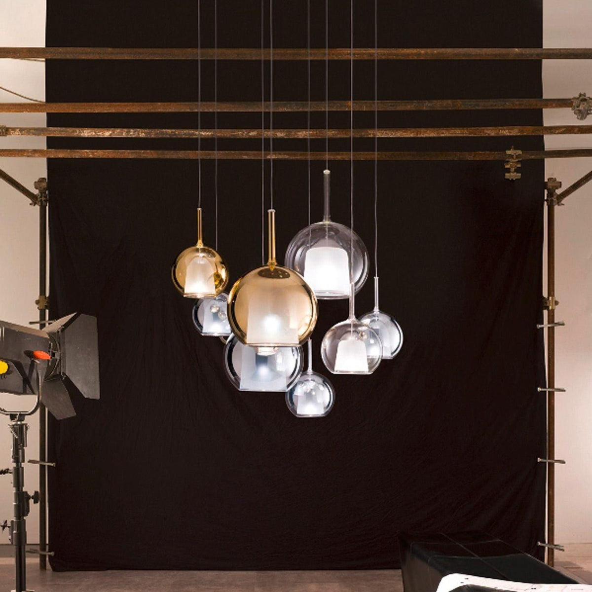 Glass Dome Hanging Ceiling Light 10 Inch for Kitchen Island Dining Room Indoor Pendant Fixture Adjustable Wire Metal Hardware