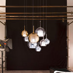 Glass Dome Hanging Ceiling Light 10 Inch for Kitchen Island Dining Room Indoor Pendant Fixture Adjustable Wire Metal Hardware