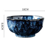Ceramic Tableware Collection 10-Piece Set with Celestial Blue Pattern for Family Dinners Casual Dining Formal Entertaining Kitchen Essential