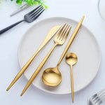 24-Piece Stainless Steel Flatware Set with Mirror Finish for Everyday & Formal Dining