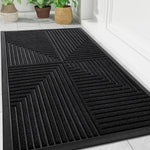 Heavy-Duty Entrance Mat with Striped Design – Waterproof Rubber-Backed Runner for Mudroom, Foyer & Hallway – Easy-Clean Indoor Door Mat