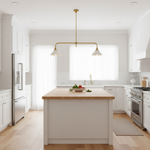 Dual-Head Island Pendant Light with Adjustable Height – Aluminum & Ceramic Shades for Kitchen, Dining Room & Living Space – Dimmable LED Fix