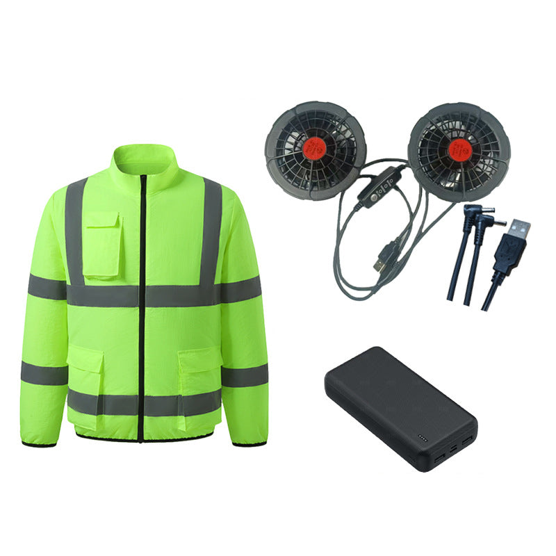 Dotisk High-Performance Cooling Vest with Built-in Fans & Reflective Stripes for Men