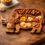 Highland Feast™ - Rustic Cow Charcuterie Board