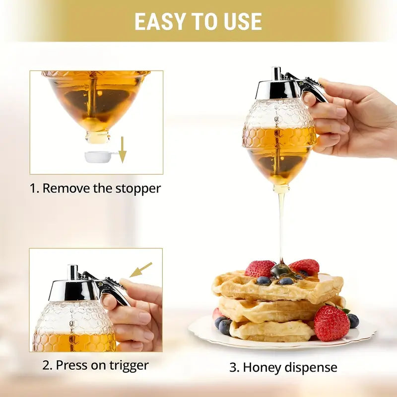 HoneyGlide™ - Crystal Honey Dispenser