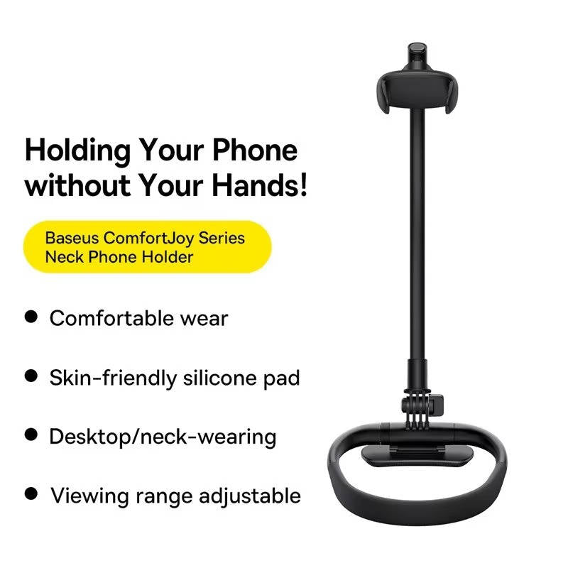Innovative Phone Holder | Adjustable Cell Phone Stand with 360-Degree Rotation | Comfortable Neck and Desk Use