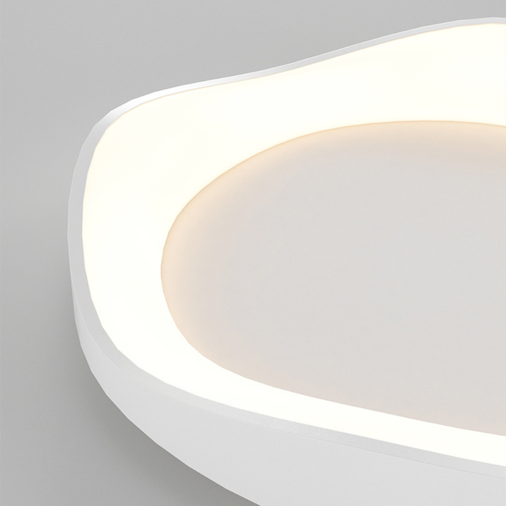 Flush Mount LED Ceiling Light Dimmable with Remote 16-20 Inch Round White Fixture for Bedroom Living Room Kitchen Modern Low Profile 3.5 Inc