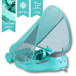 Inflatable Baby Float with Sun Canopy UPF 50+ for Pool Beach Water Play Safe Supportive Seat Ring for Infants Toddlers Ages 6-36 Months