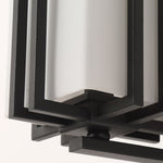 Outdoor Sconce Iron Frosted Glass E26 Socket Weatherproof Matte Black 60W Entryway Porch Garden Wall-Mount Fixture for Exterior Lighting