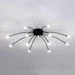 Semi-Flush LED Overhead Light Metal Glass 24-45 inch Diameter Adjustable Brightness Dining Room Living Room Bedroom Contemporary Home Ceilin
