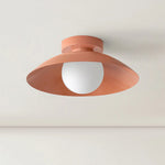 Round Overhead LED Fixture Metal 12.6 Inch Diameter Low-Profile Mount for Kitchen Dining Room Bedroom Hallway 5.9 in Height Contemporary Hom
