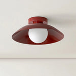 Round Overhead LED Fixture Metal 12.6 Inch Diameter Low-Profile Mount for Kitchen Dining Room Bedroom Hallway 5.9 in Height Contemporary Hom