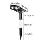Adjustable LED Solar Stake Light 18.7 in Waterproof for Yard Pathways Driveways Landscaping Spotlight Dusk-to-Dawn Ground Garden Decor Accen