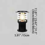 Weather-Resistant Pathway Bollard Light 6-in Aluminum Post Lamp for Driveways Gardens Patios IP65 Waterproof Outdoor Standing Light E26 Sock