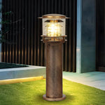 Weather-Resistant Pathway Bollard Light 6-in Aluminum Post Lamp for Driveways Gardens Patios IP65 Waterproof Outdoor Standing Light E26 Sock