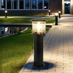 Weather-Resistant Pathway Bollard Light 6-in Aluminum Post Lamp for Driveways Gardens Patios IP65 Waterproof Outdoor Standing Light E26 Sock