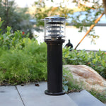 Weather-Resistant Pathway Bollard Light 6-in Aluminum Post Lamp for Driveways Gardens Patios IP65 Waterproof Outdoor Standing Light E26 Sock