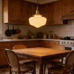 Hanging Ceiling Light Fixture with Clear Glass Shade for Kitchen Island, Breakfast Nook, Bedroom, Foyer, Adjustable Drop