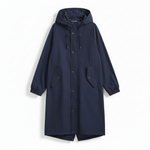 Packable Rain Jacket Women's Hooded Water-Resistant Windbreaker Oversized Lightweight Travel Coat Outdoor Athletic Layer