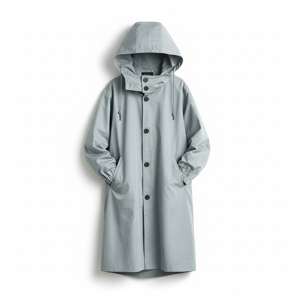 Packable Rain Jacket Women's Hooded Water-Resistant Windbreaker Oversized Lightweight Travel Coat Outdoor Athletic Layer