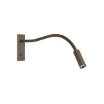 Flexible Gooseneck LED Reading Sconce 14 in Aluminum Indoor Wall Light for Bedroom Hallway Study Modern Task Lighting Push Button Switch
