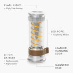 Rechargeable LED Camping Lantern & Flashlight Combo with 7 Light Modes, USB-C Portable Emergency Light for Hiking, Outdoor Adventures & Home