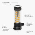 Rechargeable LED Camping Lantern & Flashlight Combo with 7 Light Modes, USB-C Portable Emergency Light for Hiking, Outdoor Adventures & Home